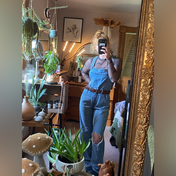 American Eagle ripped denim baggy overall - Picture 4 of 4